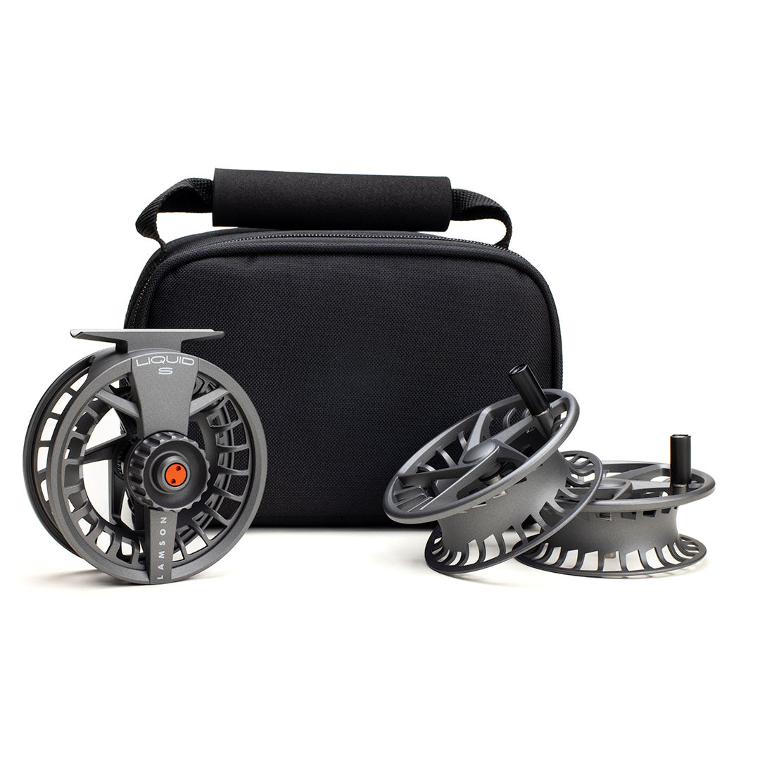 Liquid S 3-Pack Fly Fishing Reel & Spools Reels LAMSON -3+ Smoke 3-Pack