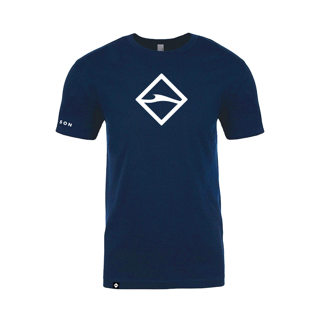 Diamond Logo T-Shirt - Heathered Navy Apparel LAMSON