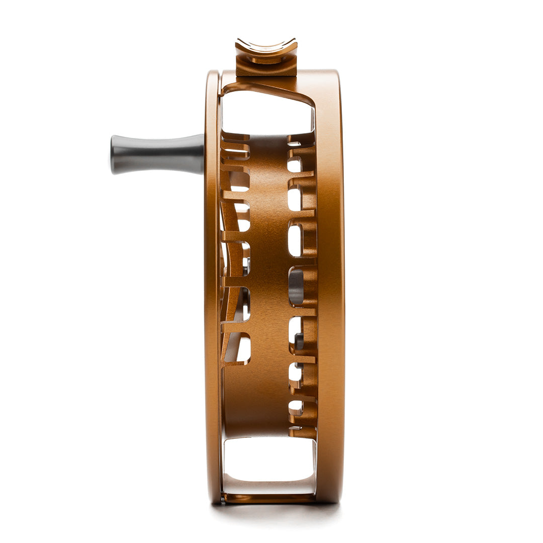 LAMSON Fly Fishing Purist II Spool -3+ Spool Whiskey side view
