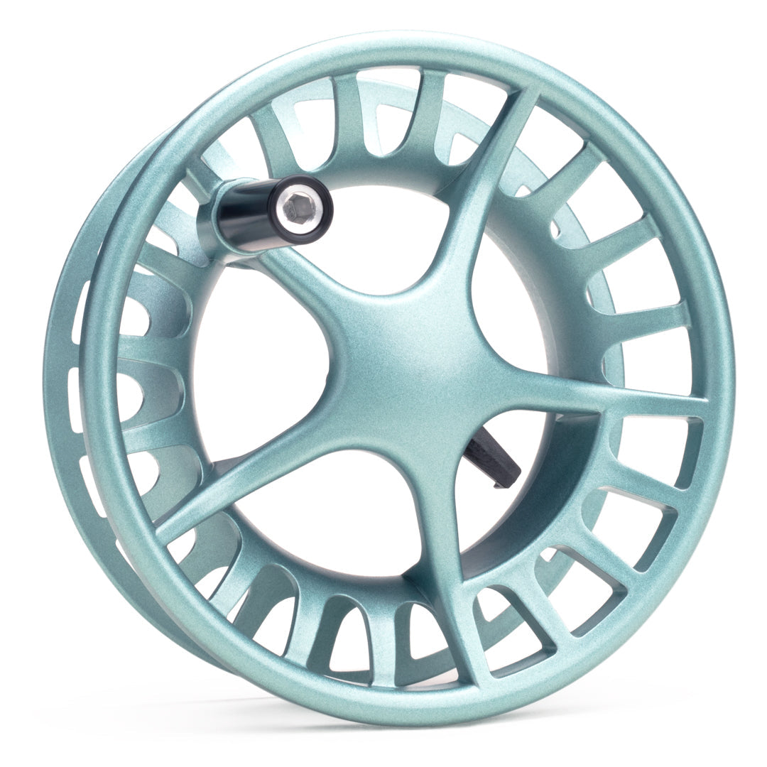 LAMSON Fly Fishing Liquid / Remix Spool (Legacy) Reels -3+ Spool Glacier handle view