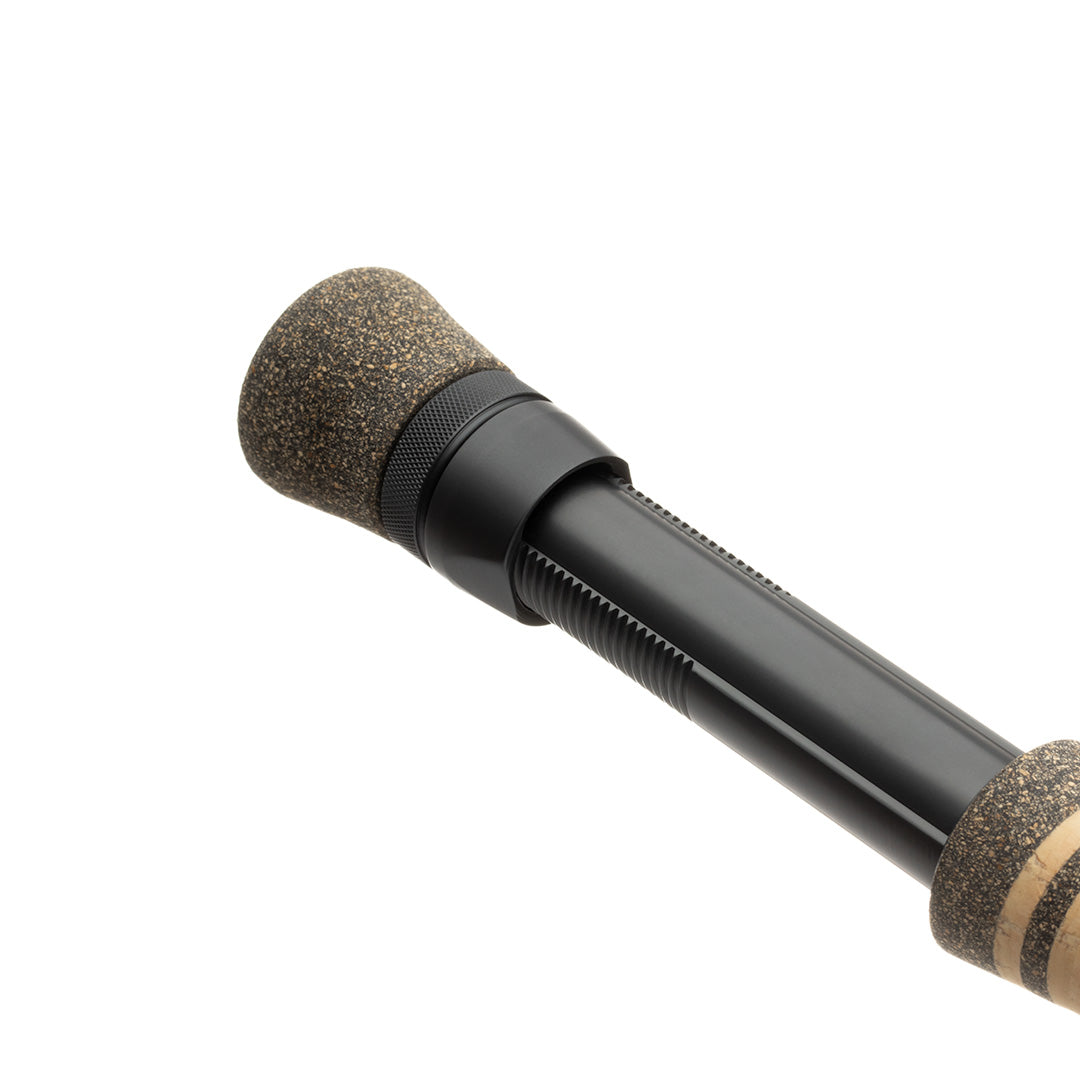 Lamson Fly Fishing Liquid 7wt/8wt Rod fighting butt and reel seat view
