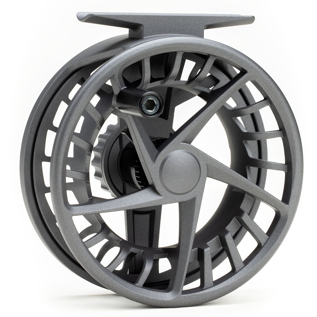 LAMSON Liquid S Reels Smoke handle view
