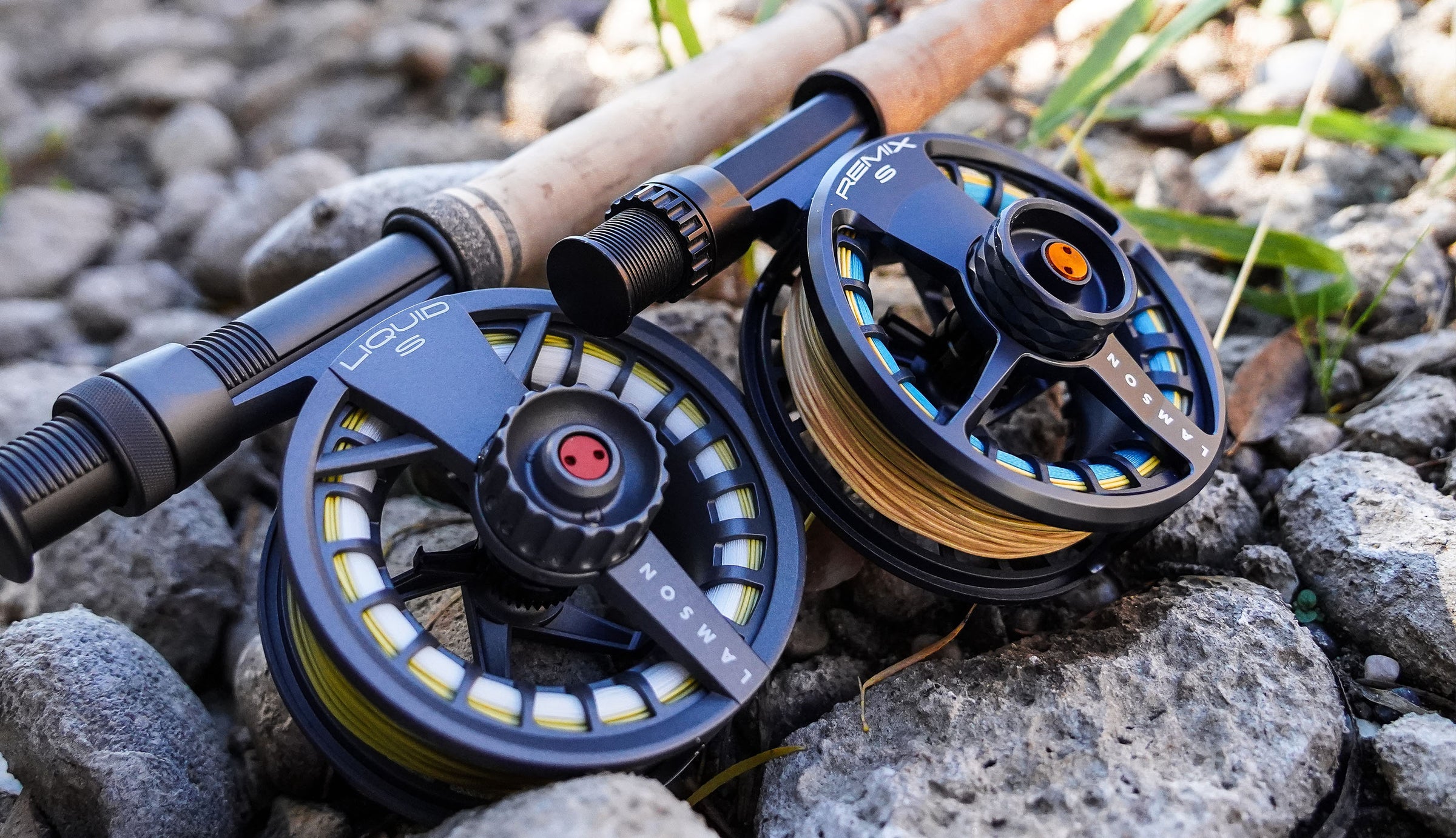 SMOKE Color Only! Lamson Remix Fly Reel - basin + bend