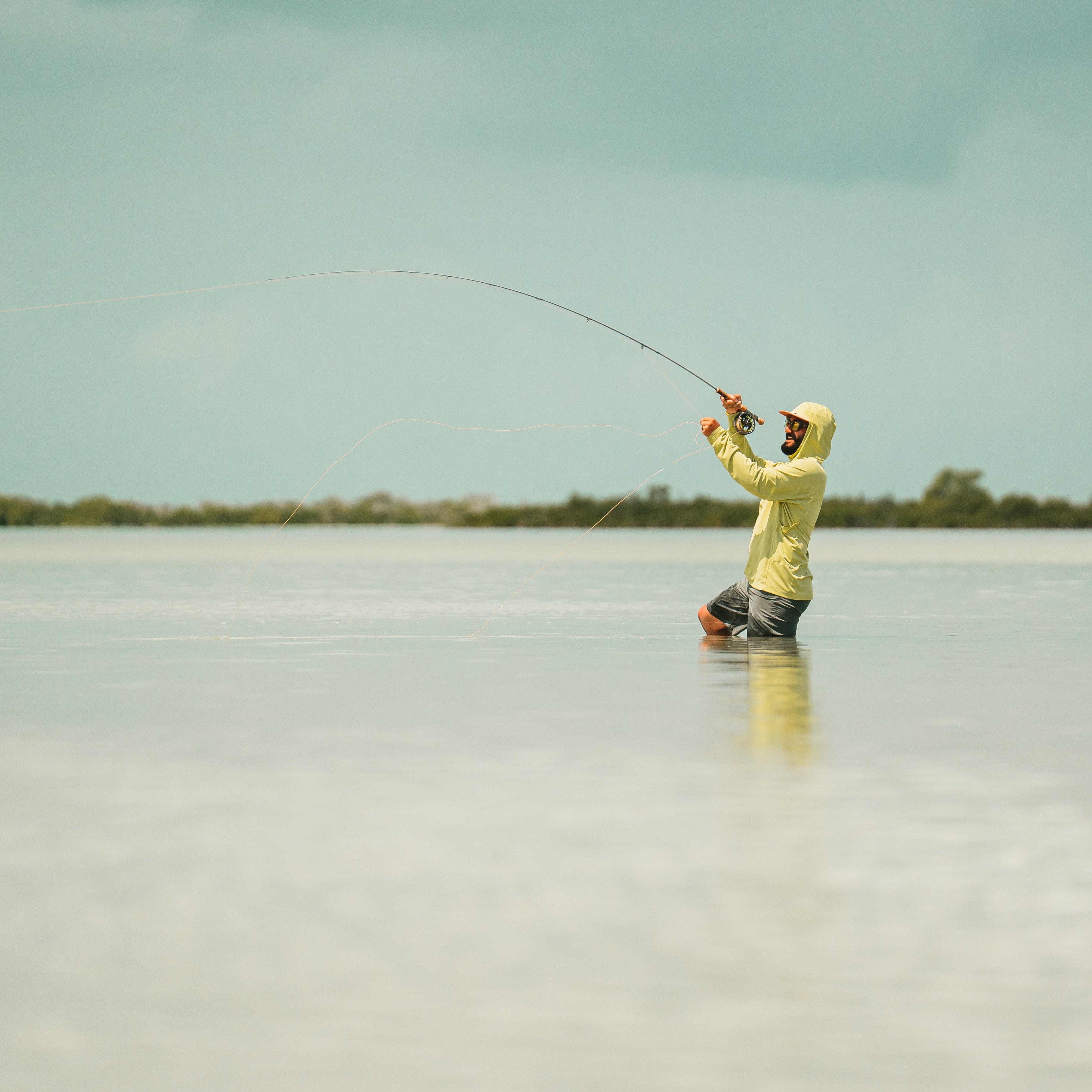Lamson fly fishing in saltwater flats