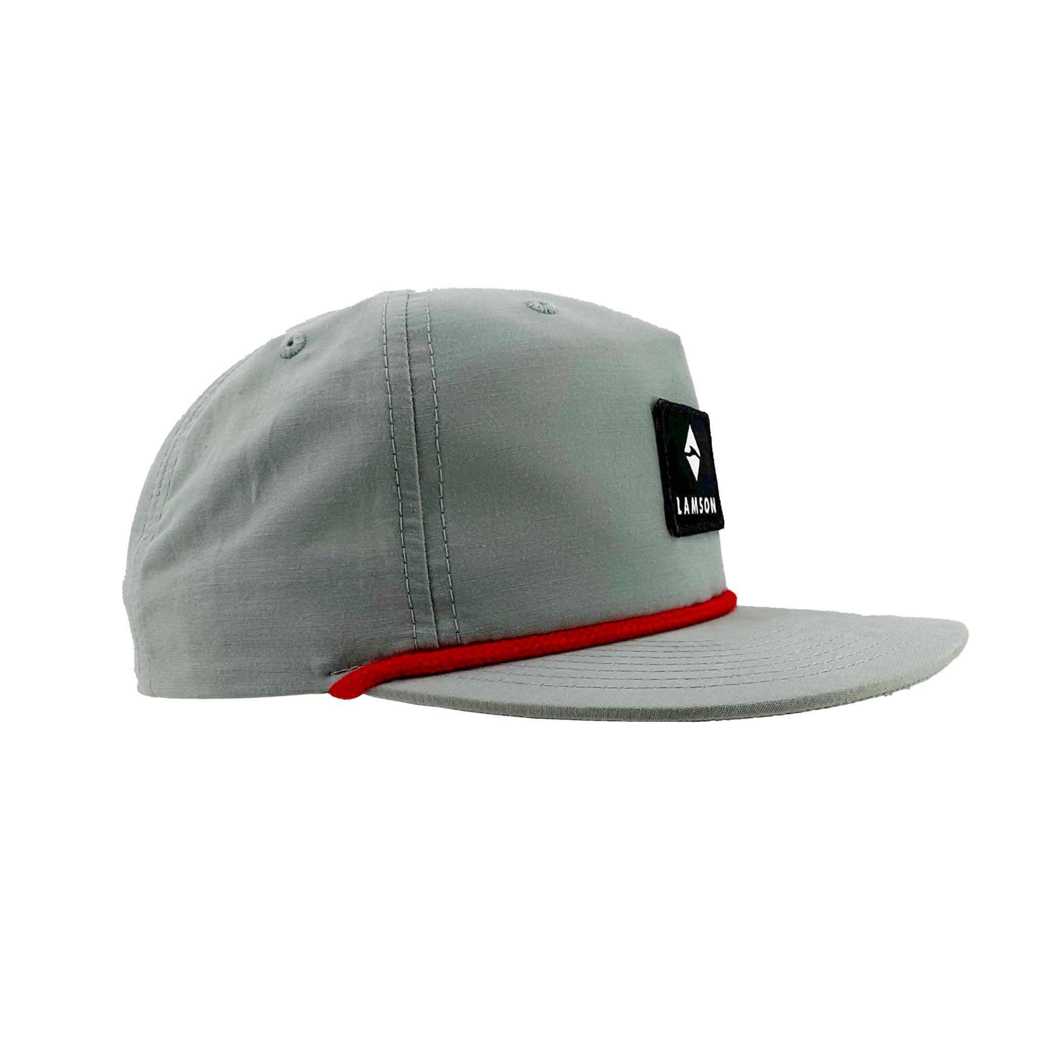 Flat Bill Rope Cap - Seafoam With Red Rope Apparel LAMSON   