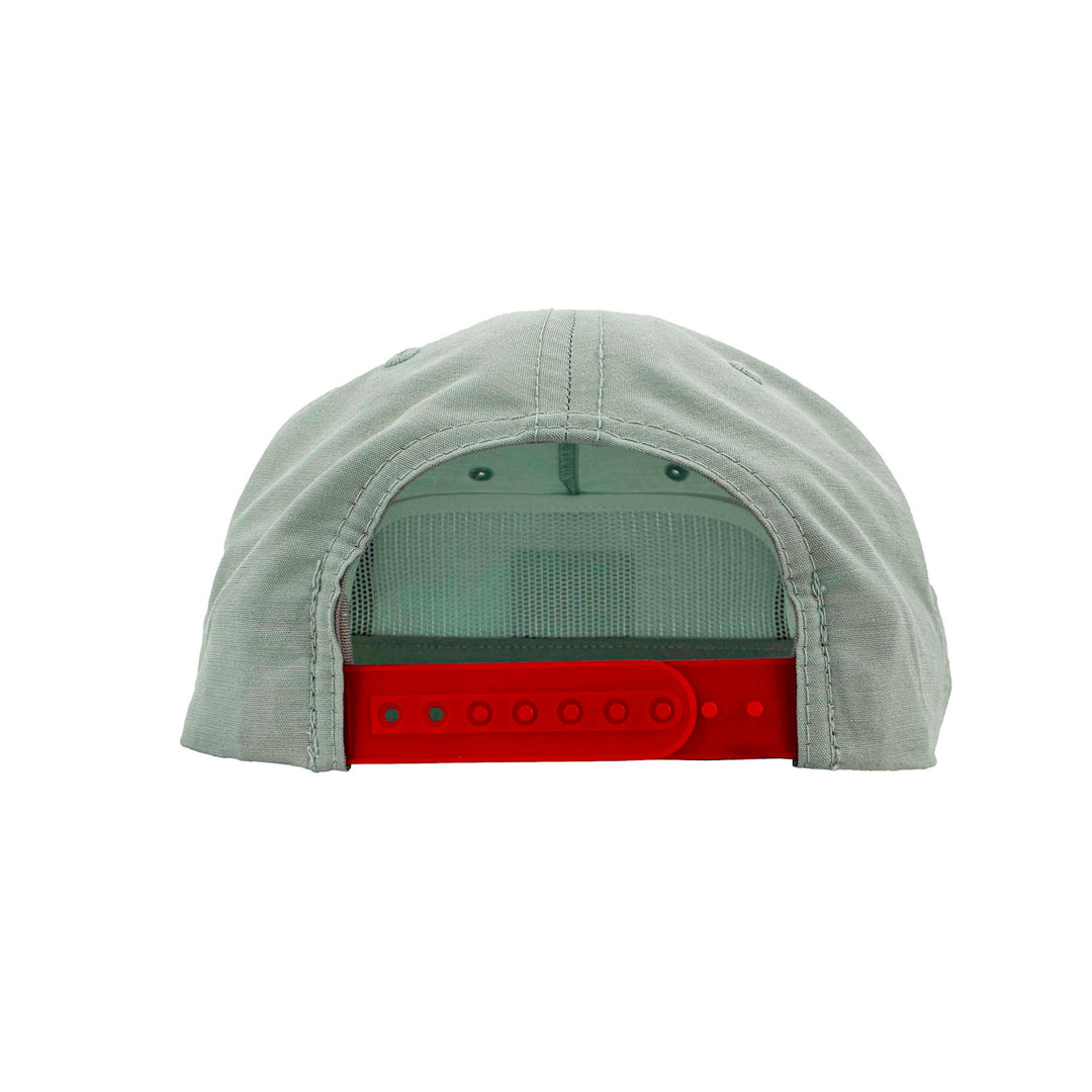 Flat Bill Rope Cap - Seafoam With Red Rope