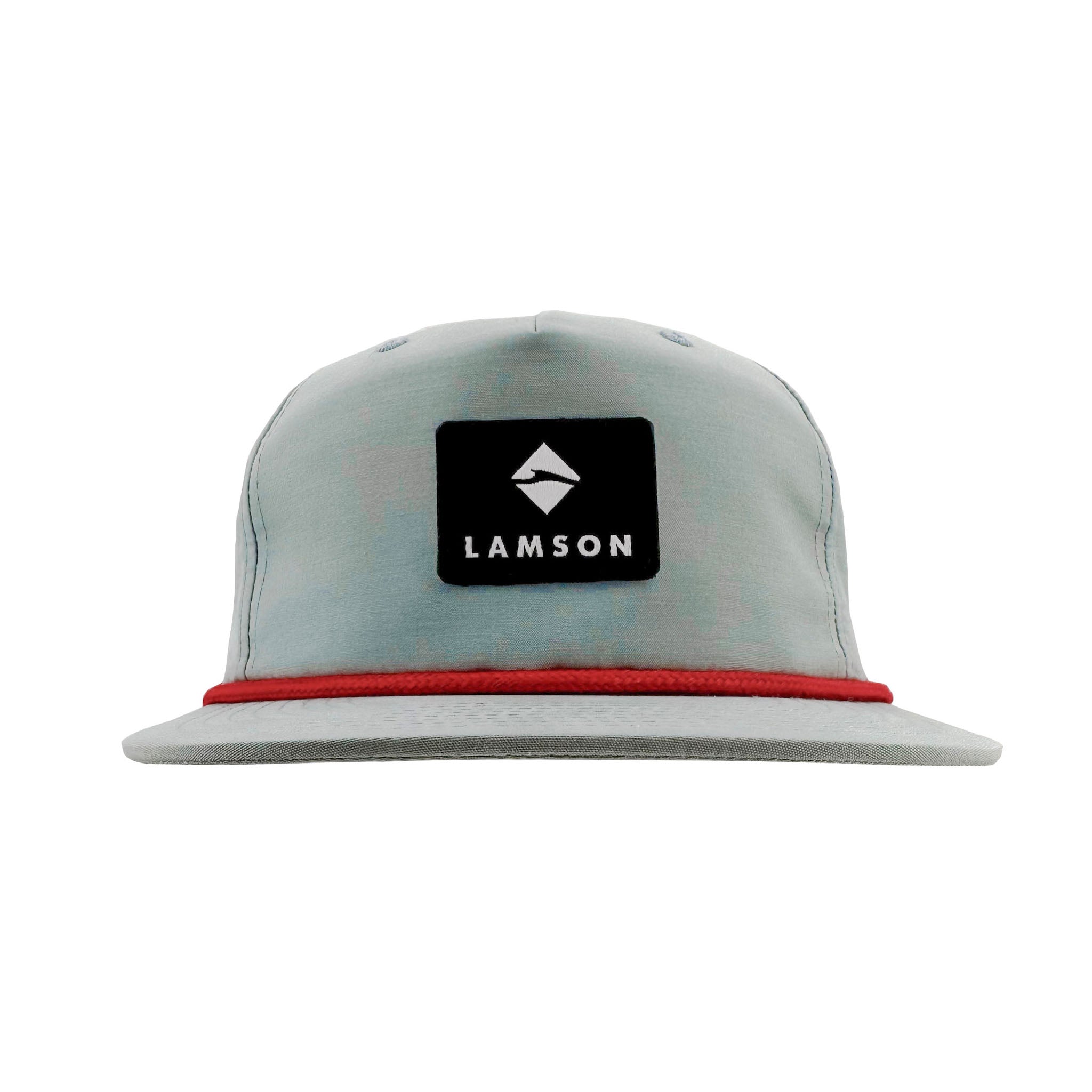 Flat Bill Rope Cap - Seafoam With Red Rope Apparel LAMSON   