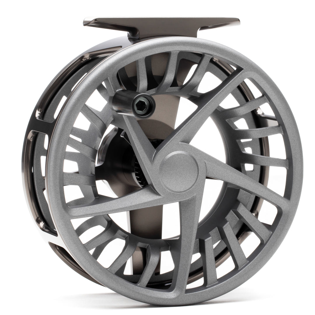 LAMSON Fly Fishing Remix S HD Fly Fishing Reel & Spools -7+ HD Smoke 3-Pack handle view