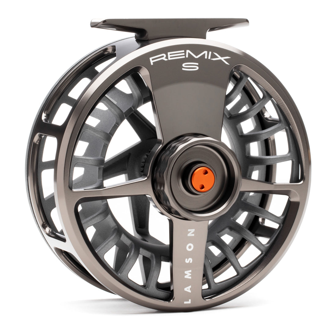 LAMSON Fly Fishing Remix S HD Reel & Spools -7+ HD Smoke front view